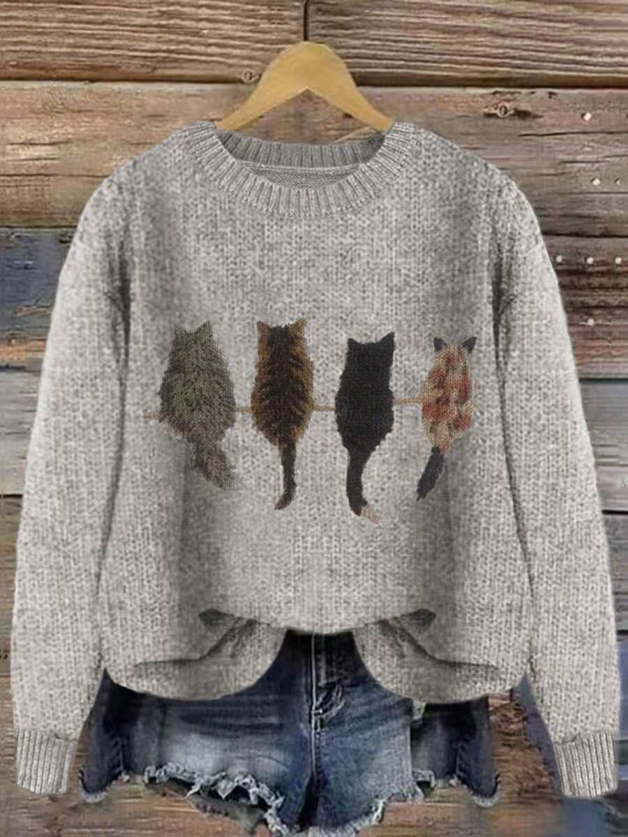 Embroidered Knit Pullover