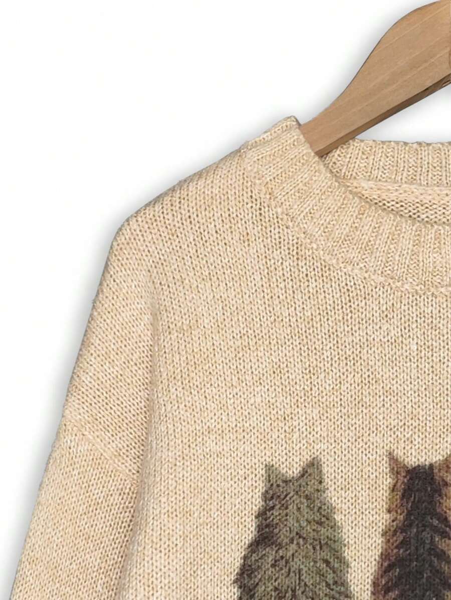 Embroidered Knit Pullover