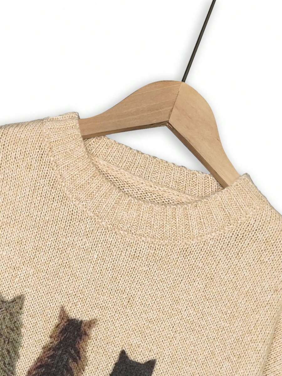 Embroidered Knit Pullover