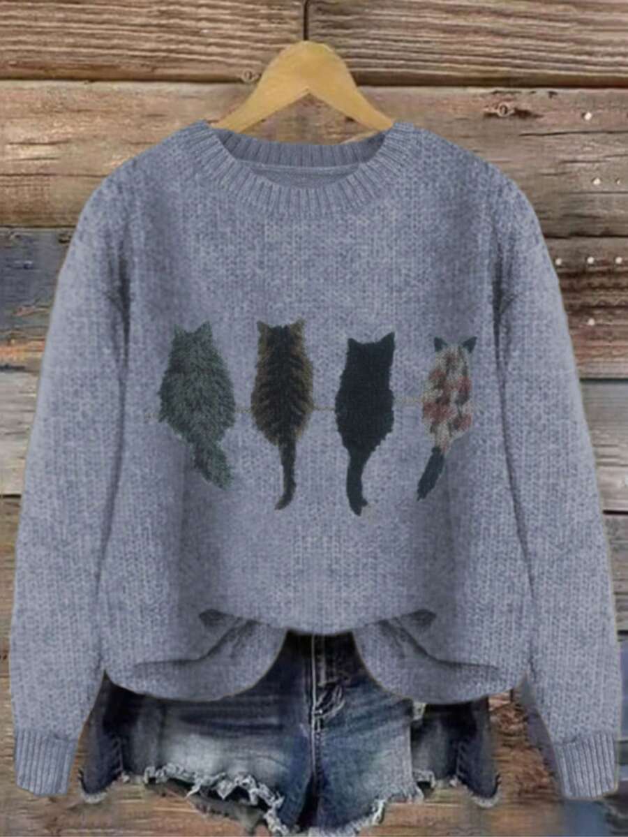 Embroidered Knit Pullover