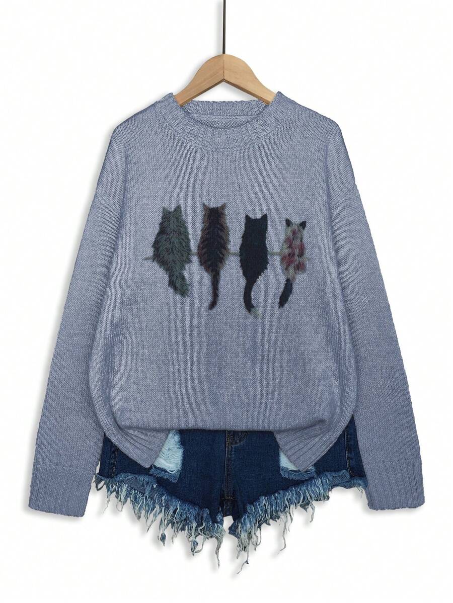 Embroidered Knit Pullover