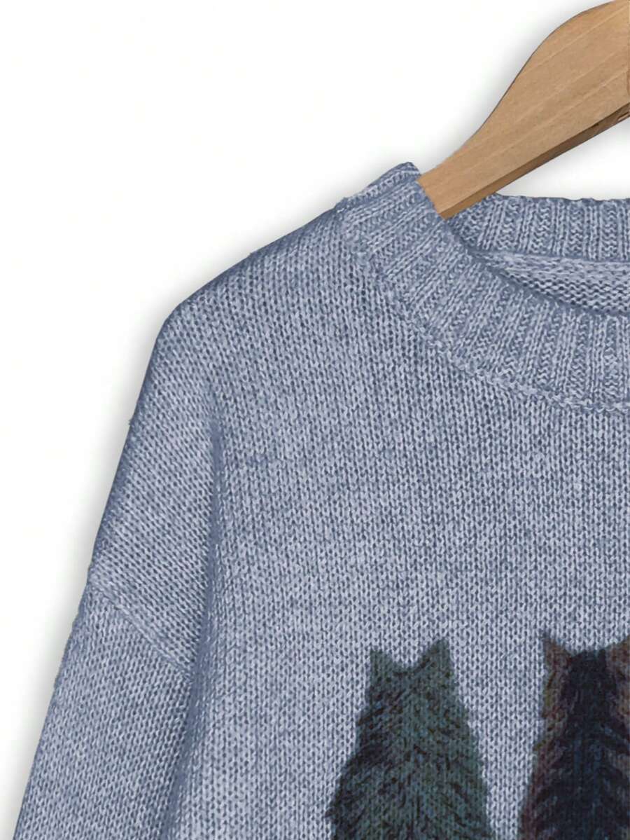Embroidered Knit Pullover