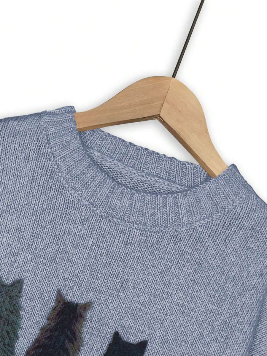 Embroidered Knit Pullover
