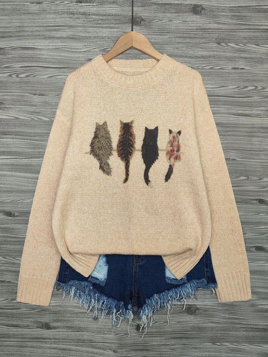 Embroidered Knit Pullover