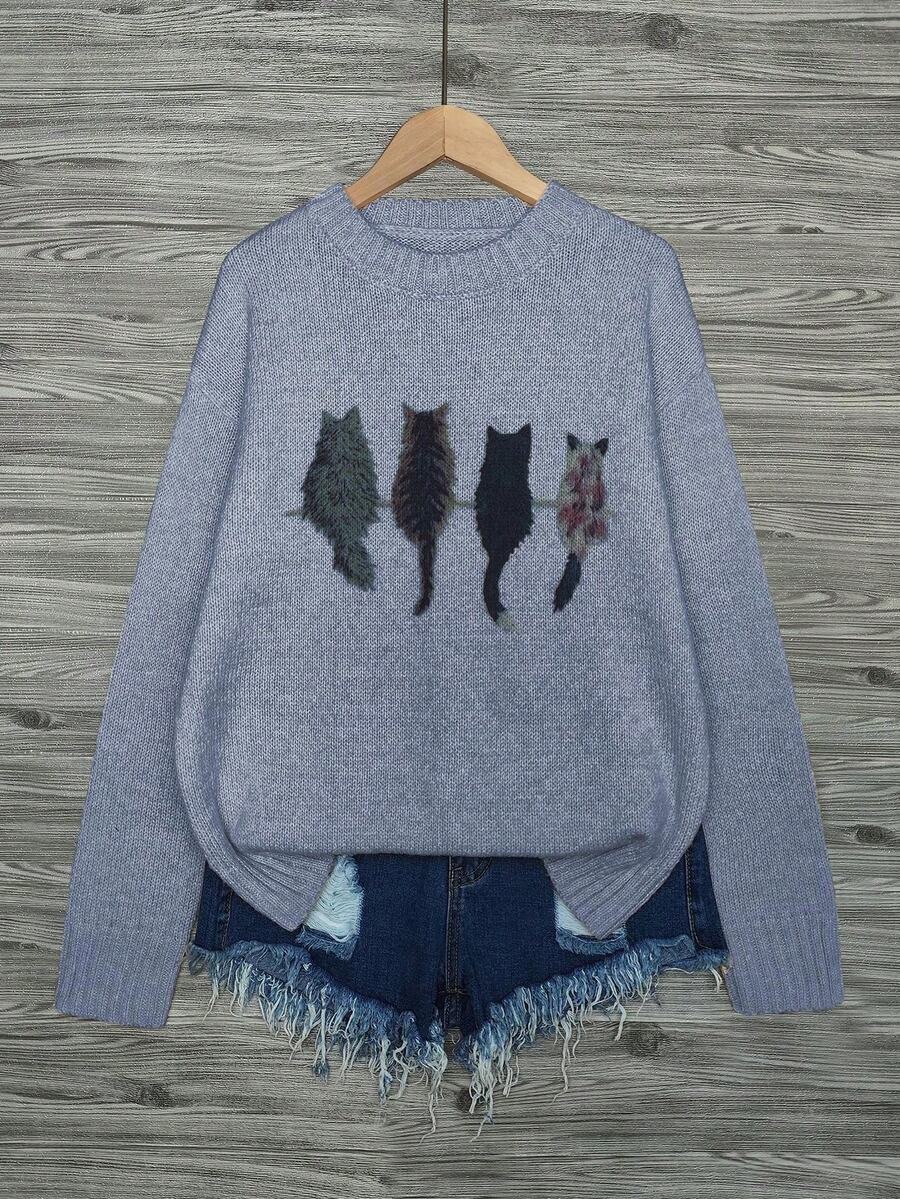 Embroidered Knit Pullover