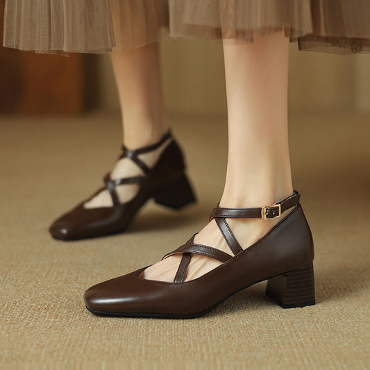 Kayleigh | Leather Heels