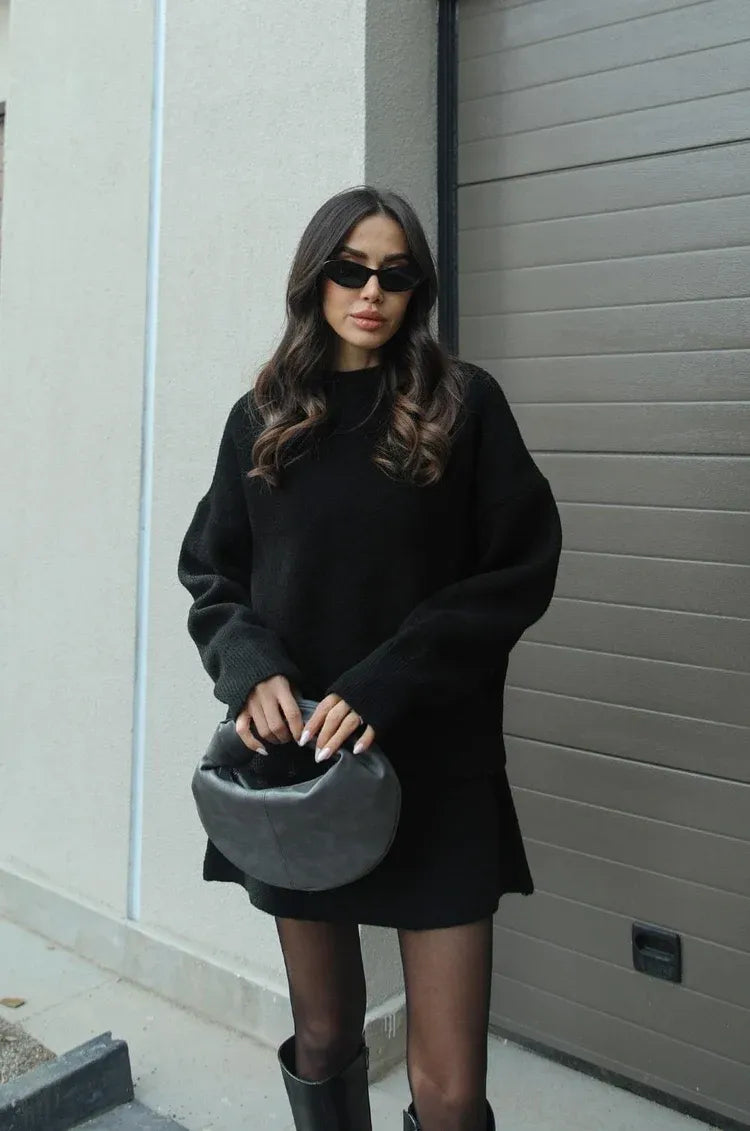 Evelyn | Knitted Sweater Dress Set